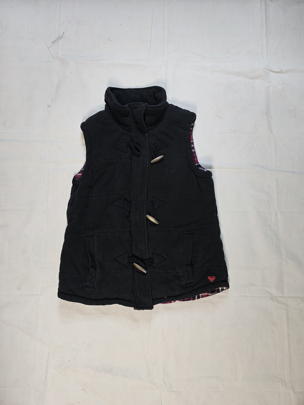 ROxy Black Puffer Vest with Toggle Closure